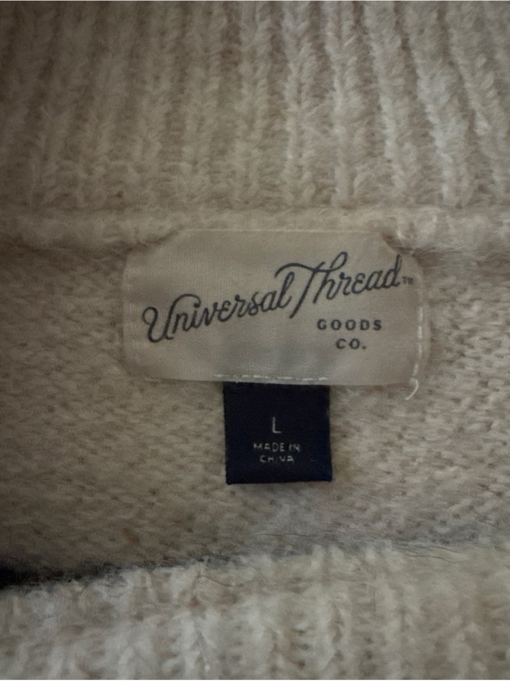 Universal Thread Cream and Black Nordic Patterned Knit Sweater - Picture 2 of 2